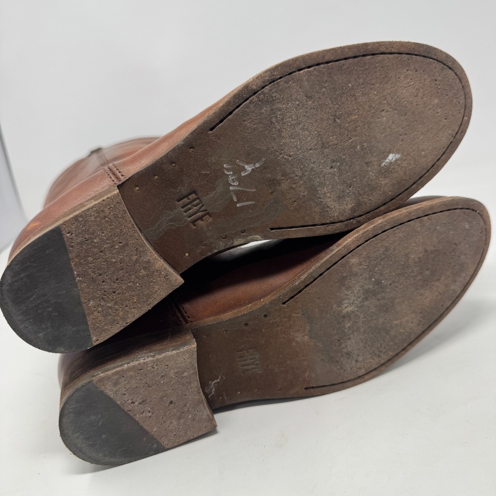 Frye Melissa Button Riding Boots Extended Calf Mahogany Leather Women's 8.5 B - Picture 10 of 11